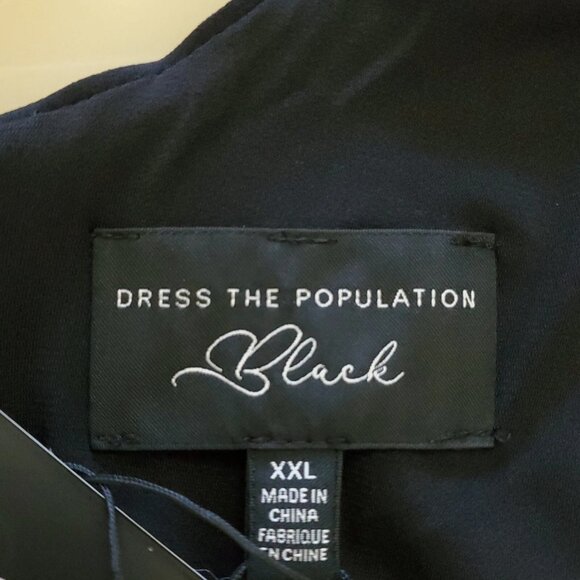 Dress the Population Black Label Nathalia Sequined Long-Sleeve Mini Dress XXL - Picture 7 of 16